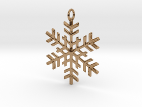 Snowflake Pendant in Polished Brass