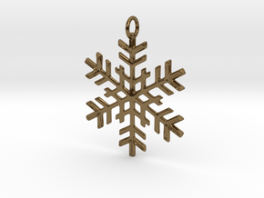 Snowflake Pendant in Polished Bronze