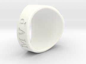 Superball Sirdan Ring Size 11 in White Processed Versatile Plastic