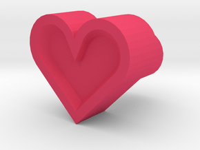 Leather stamp 11, heart shaped leatherstamp in Pink Processed Versatile Plastic