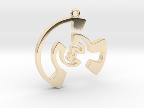 Labyrinth Series #3 in 14k Gold Plated Brass
