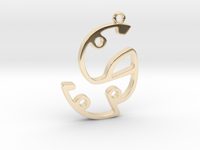 Labyrinth Series #4 in 14k Gold Plated Brass
