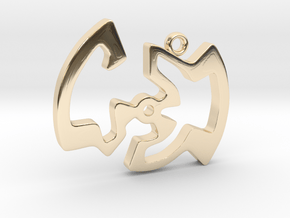 Labyrinth Series #1 in 14k Gold Plated Brass