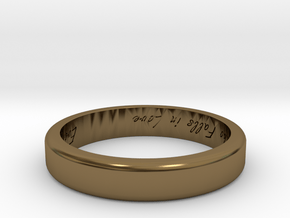 Engraved Standard Sized ring in Polished Bronze