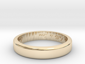 Engraved Standard Sized ring in 14k Gold Plated Brass