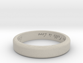 Engraved Standard Sized ring in Natural Sandstone