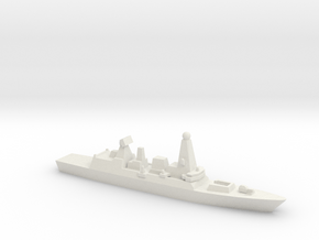 Type 45 DDG, w/ Barrels, 1/3000 in White Natural Versatile Plastic