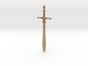 Heroic Sword Pedant  in Polished Brass