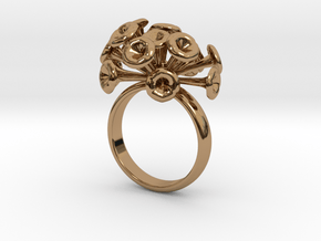 Discosphaera Ring  in Polished Brass