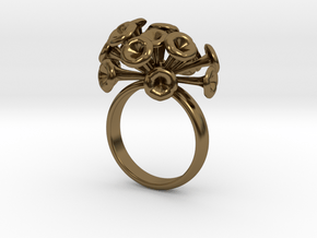 Discosphaera Ring  in Polished Bronze