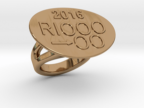 Rio 2016 Ring 21 - Italian Size 21 in Polished Brass