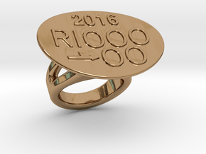 Rio 2016 Ring 22 - Italian Size 22 in Polished Brass