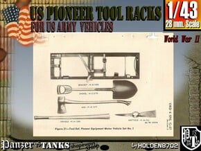 1-43 US Pioneer Tool Rack in Smooth Fine Detail Plastic