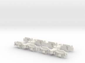 1:35 Decauville 60 cm coach bogies in White Natural Versatile Plastic