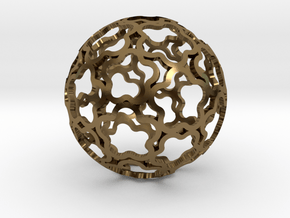 Pendant Flower Ball 33 in Polished Bronze