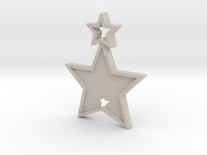 Star Pendant (Customizable) in Natural Sandstone