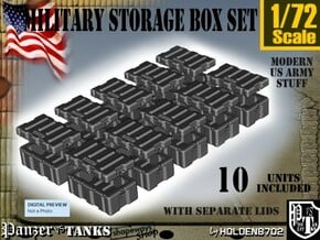 1-72 Military Storage Box Set in Tan Fine Detail Plastic