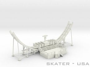 Skater Fahrweg USA - 1:87 (H0 scale) in White Natural Versatile Plastic
