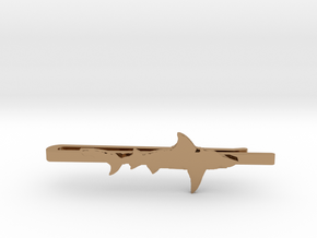 SHARK TIE CLIP in Polished Brass