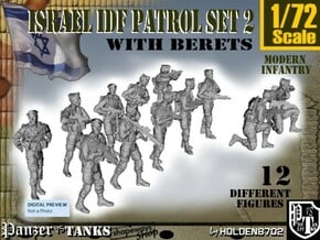 1-72 IDF BERET PATROL SET 2 in Tan Fine Detail Plastic