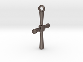 Caedmon's Cross in Polished Bronzed Silver Steel