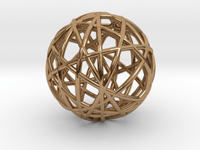 Random Wire Sphere in Polished Brass