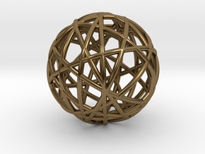 Random Wire Sphere in Polished Bronze