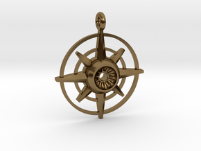 Evil Eye - Compass in Polished Bronze