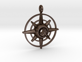 Evil Eye - Compass in Polished Bronze Steel
