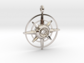 Evil Eye - Compass in Rhodium Plated Brass