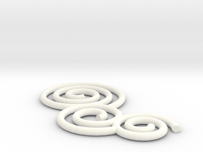 Holiday Ornamental Spirals in White Processed Versatile Plastic