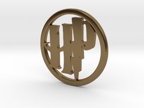 Harry Potter Logo Pendant in Polished Bronze