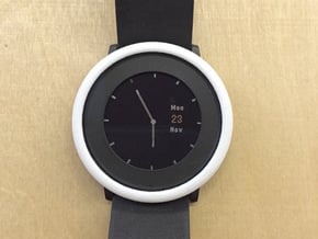  Pebble Time Round cover / bumper (fits all) in White Natural Versatile Plastic