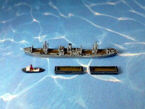 German WWII Hansa Type 9000 Freighter & Tug 1/1800 in Smooth Fine Detail Plastic