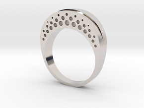 Evaporation Ring - US Size 06 in Rhodium Plated Brass