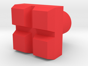 Leather stamp 8, square blocks in Red Processed Versatile Plastic