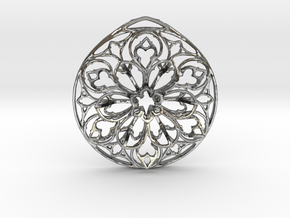 Arche Pendant (Cathedral Series, No. 1) in Fine Detail Polished Silver