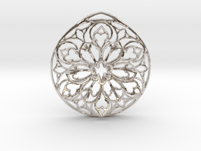 Arche Pendant (Cathedral Series, No. 1) in Rhodium Plated Brass