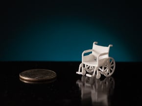 1:48 Wheelchair in White Natural Versatile Plastic