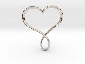 Heart Infinity Pendant in Platinum