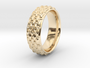 SCALES NARROW RING SIZE 10.5 in 14k Gold Plated Brass