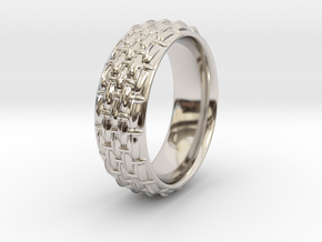 SCALES NARROW RING SIZE 10.5 in Rhodium Plated Brass