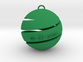 'Tis the Season Ornament in Green Processed Versatile Plastic