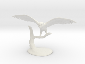 Owl Landing in White Natural Versatile Plastic