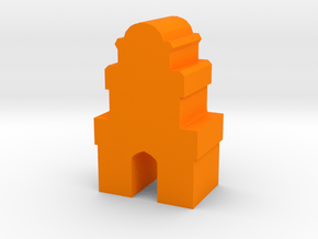 Game Piece, Desert Tower in Orange Processed Versatile Plastic