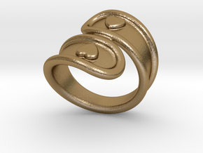 San Valentino Ring 28 - Italian Size 28 in Polished Gold Steel