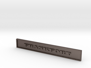 1:24 Frankfort Sign 4" in Polished Bronzed Silver Steel