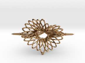 Spinner Floral Tri Twist - 7cm in Polished Brass