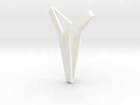 YOUNIVERSAL "SHARP" BOND, Pendant. Sharp Chic in White Processed Versatile Plastic