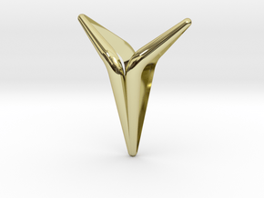 YOUNIVERSAL Smooth & Sharp, Pendant in 18k Gold Plated Brass
